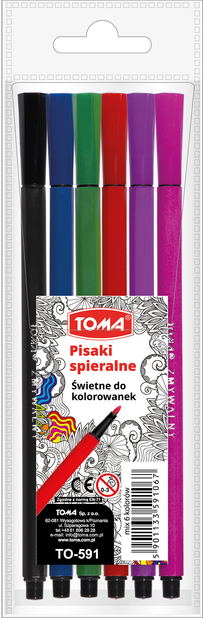 PISAKI ZMYWALNE /6/ KOLORÓW