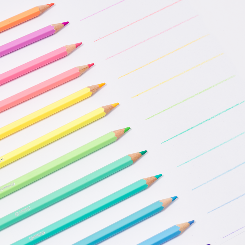 KREDKI 12 PELIKAN DREWNO PASTELL