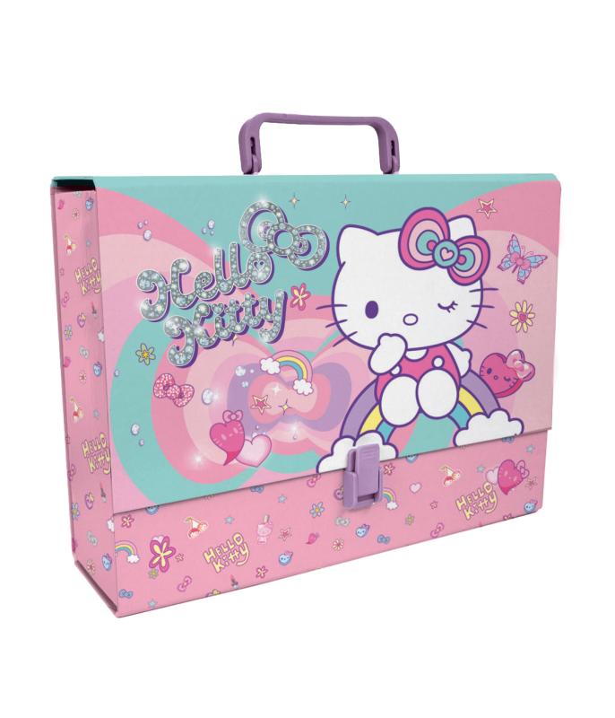 TECZKA PRZESTRZENNA TEKTUROWA A4 Z RĄCZKĄ / 9 cm - WZÓR 1 HELLO KITTY
