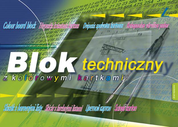 BLOK TECHNICZNY A4/10 KOLOR KRESKA