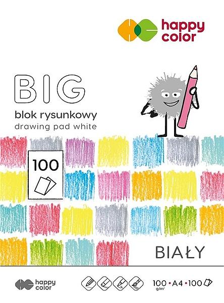 BLOK RYSUNKOWY A4/100 BIAŁY BIG 100G HAPPY COLOR