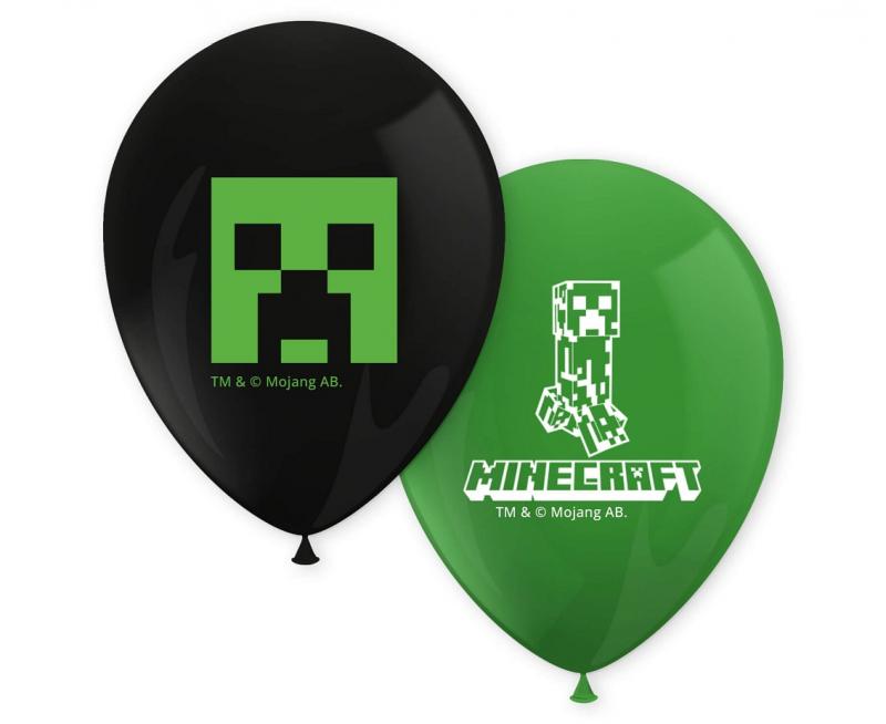 ZESTAW 8 BALONÓW MINECRAFT