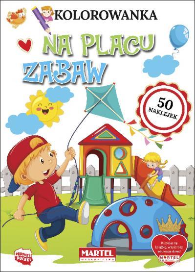 KSIĄŻECZKA KOLOROWANKA NA PLACU ZABAW Z NAKLEJKAMI