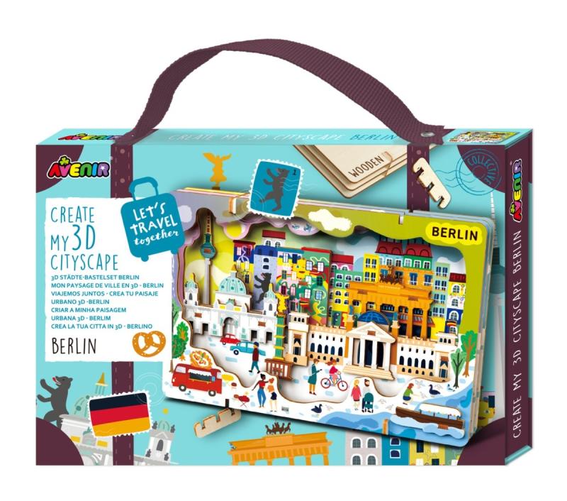 STWÓRZ PEJZAŻ MIEJSKI BERLIN PUZZLE DREWNIANE 3D