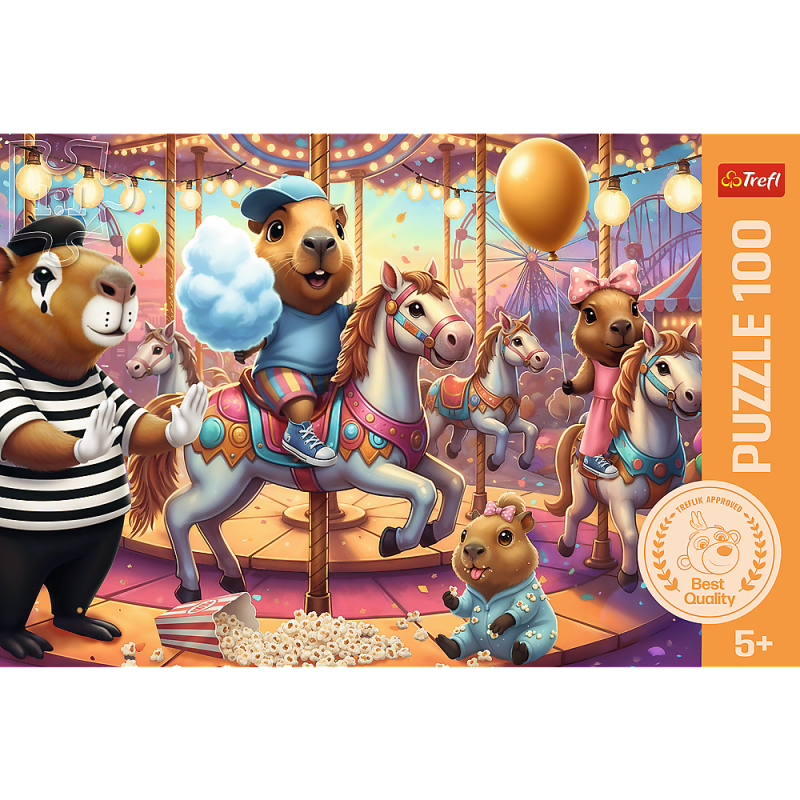 PUZZLE 100 TREFL KAPIBARY NA WAKACJACH