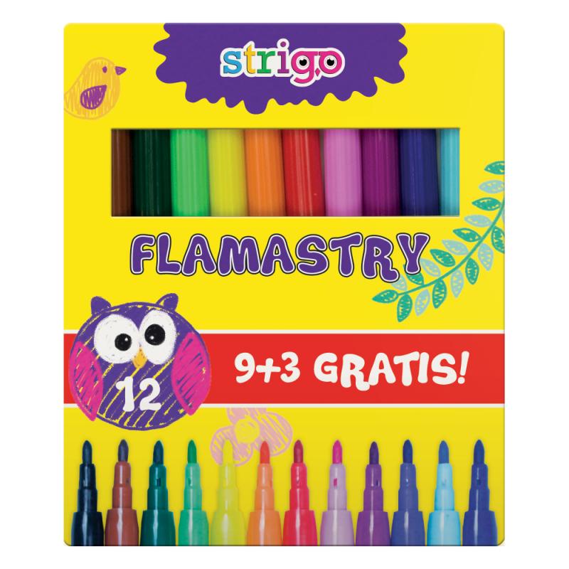 FLAMASTRY 12 KOL