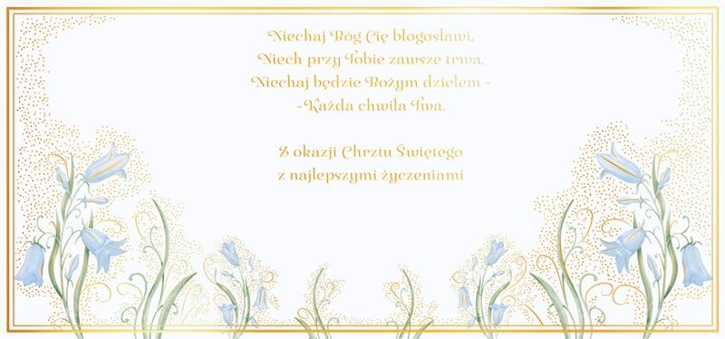 KOPERTA CHRZEST GOŁĄB NIEBIESKI