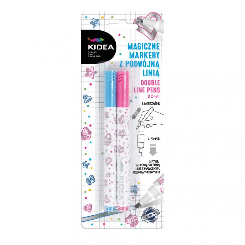 MAGICZNY MARKER Z PODWÓJNĄ LINIĄ 2 SZT. KIDEA