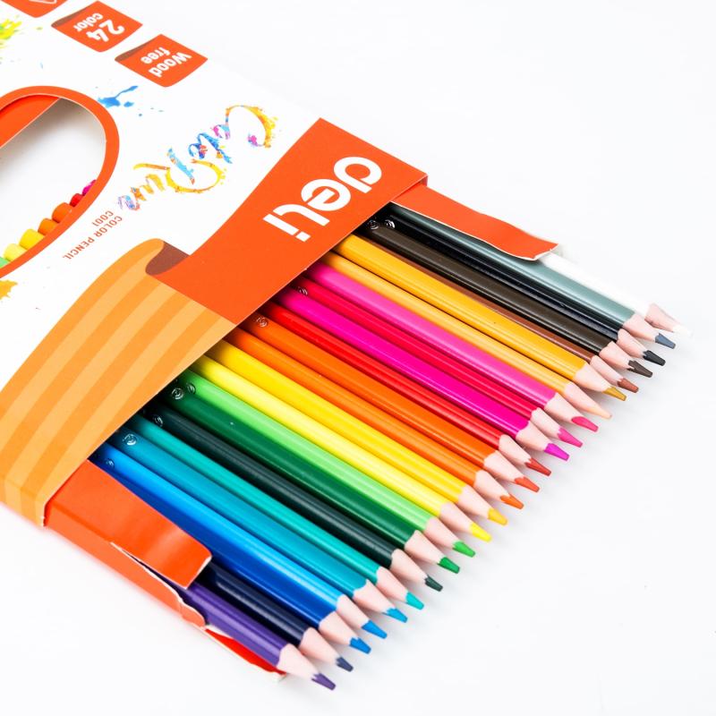 KREDKI 24 OŁÓWKOWE BEZDRZEWNE COLORUN DELI