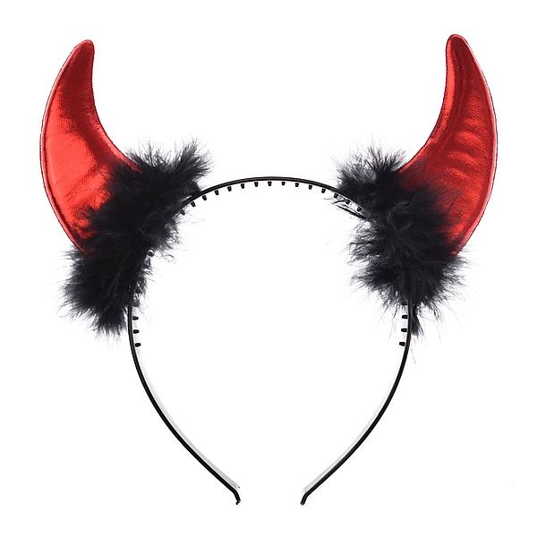 ROGI DIABŁA METALIZOWANE CZERWONE HALLOWEEN