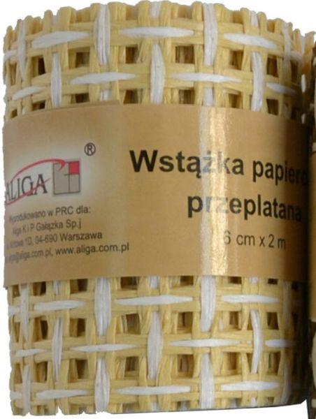 WSTĄŻKA PAP.PRZEPLATANA WP-01 ECRU 6CMX2M A'3SZT