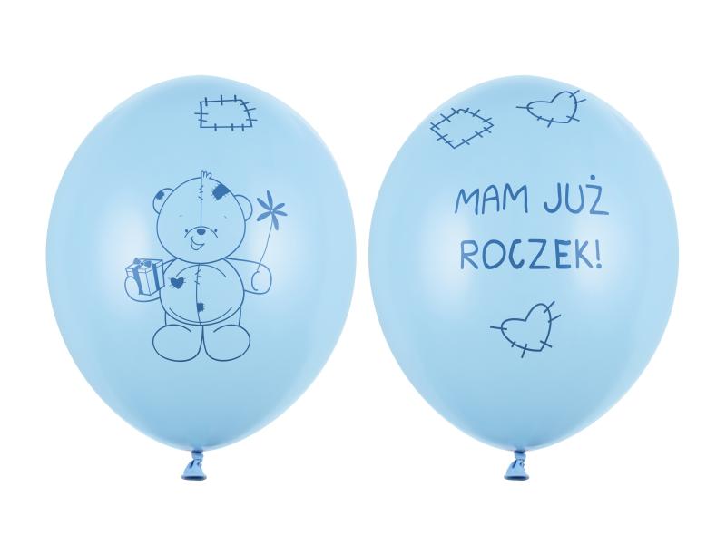 BALONY MIŚ MAM JUŻ ROCZEK P.BABY BLUE 30CM