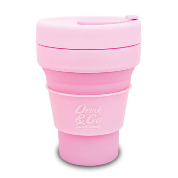 KUBEK SILIKONOWY CP - 355 ml - PASTEL / POWDER PINK