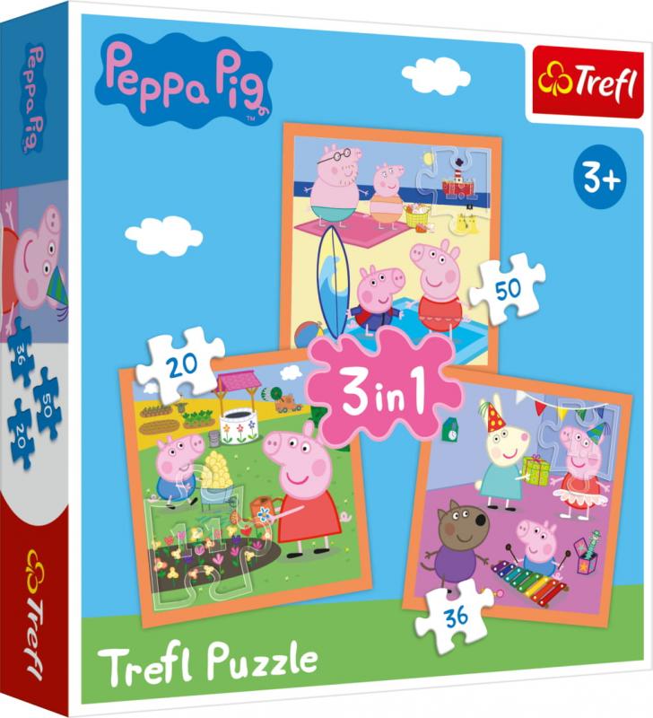 PUZZLE 3W1 TREFL POMYSŁOWA ŚWINKA PEPPA