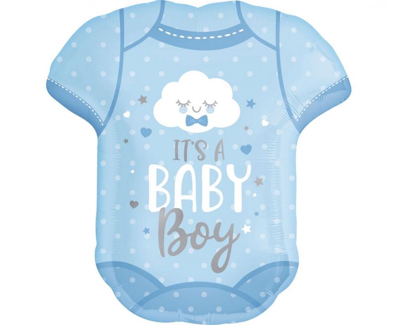 BALON FOLIOWY SUPER SHAPE BABY BOY ONESIE 55X60CM