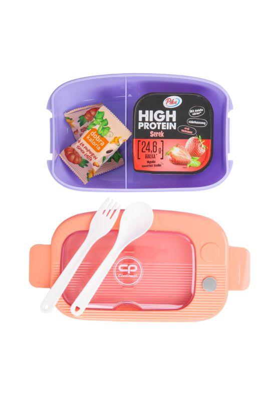 ŚNIADANIÓWKA CP MIL - 1100 ml - PEACH/PURPLE