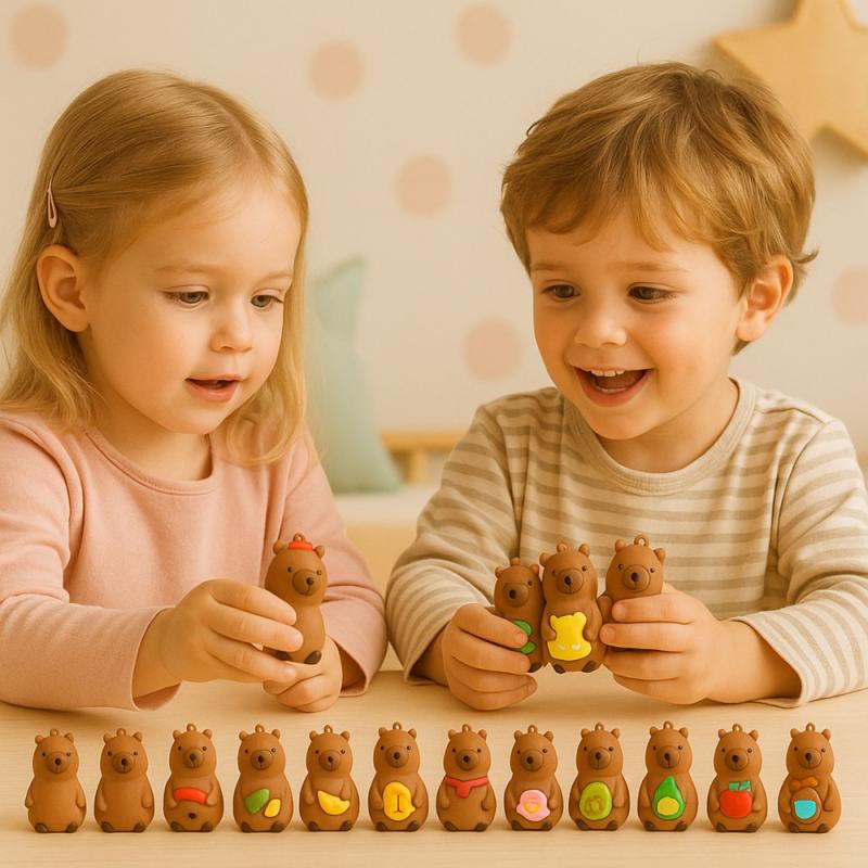 FIGURKA KAPIBARA BRELOK NIESPODZIANKA KARTY W PUSZCE