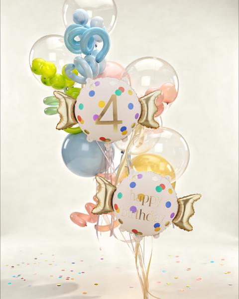 BALON FOLIOWY CUKIEREK 4 61X37CM MIX