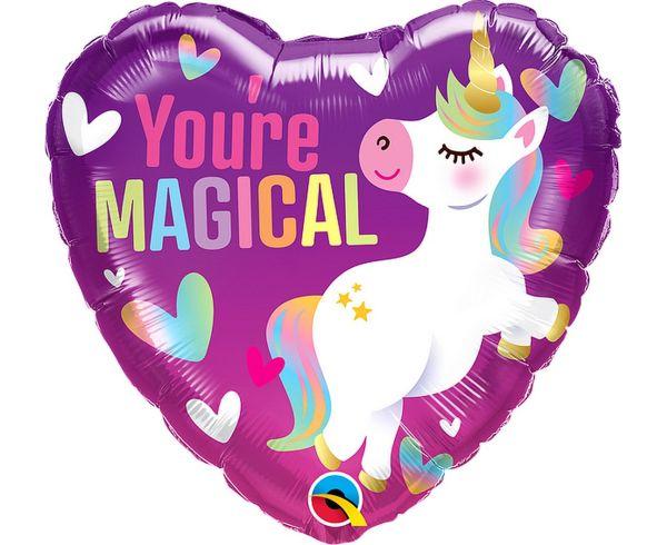 BALON FOLIOWY 18' QL HRT YOU'RE MAGICAL UNICORN