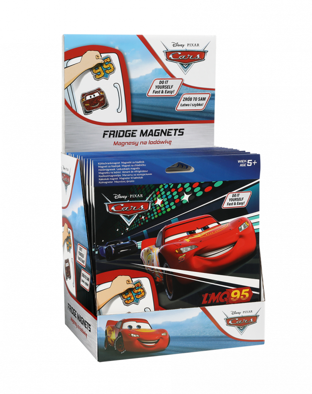 MAGNES NA LODÓWKĘ - MIX 2 WZORÓW CARS DISNEY CORE