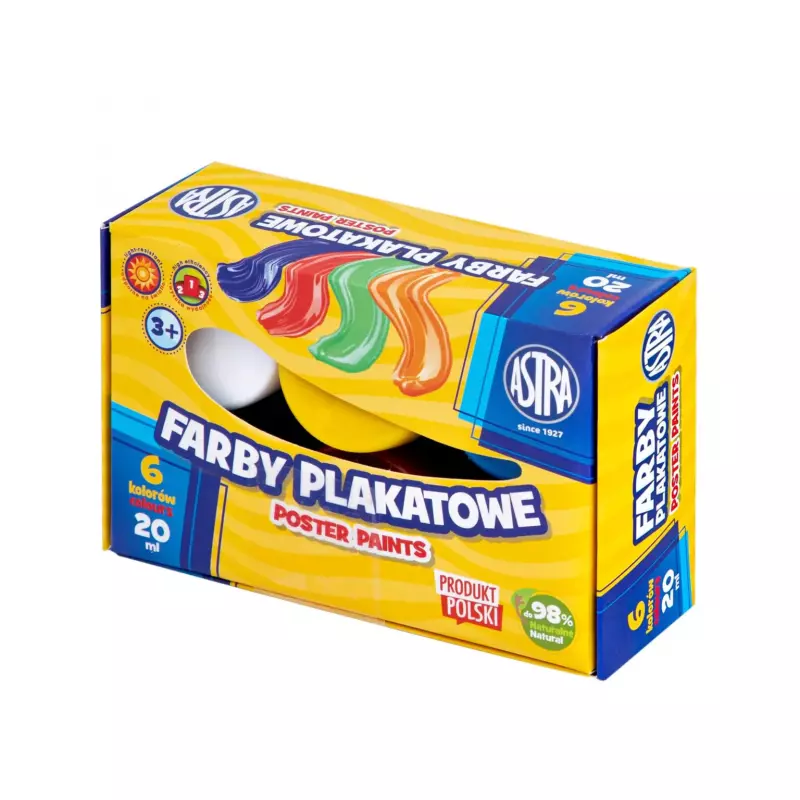 FARBY PLAKATOWE 6/20ML ASTRA STANDARD BOX