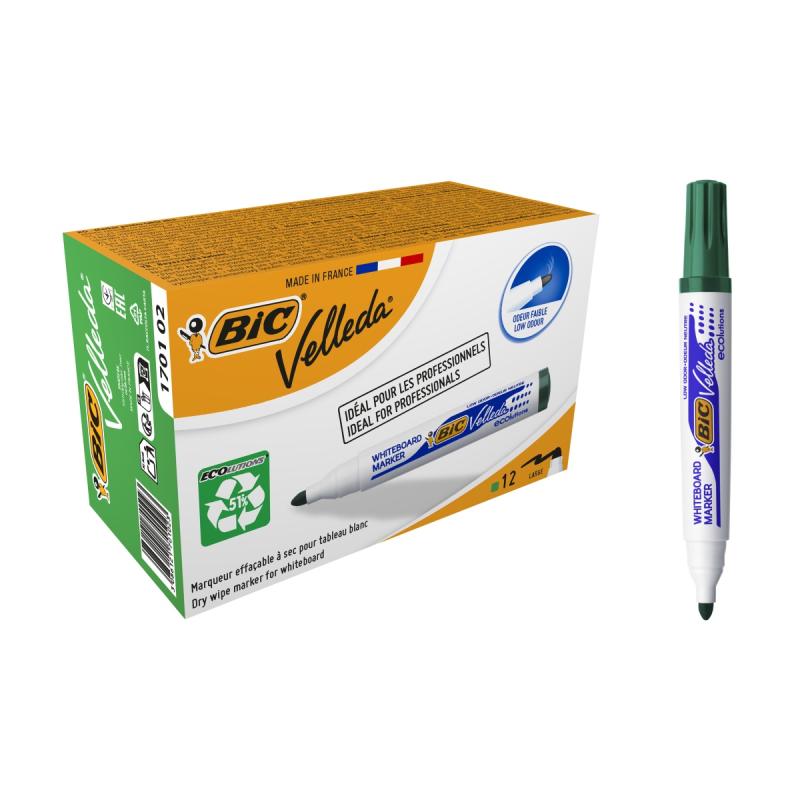 MARKER SUCHOŚCIERALNY BIC VELLEDA ZIELONY OKRĄGŁY 525827