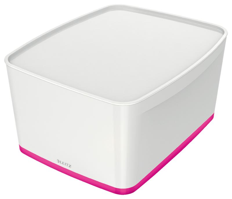 POJEMNIK MYBOX DUŻY Z POKR. BIAŁO-RÓŻOWY