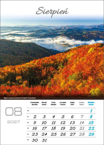 KALENDARZ WIELOPLANSZOW BIESZCZADY JOTAN STANDARD