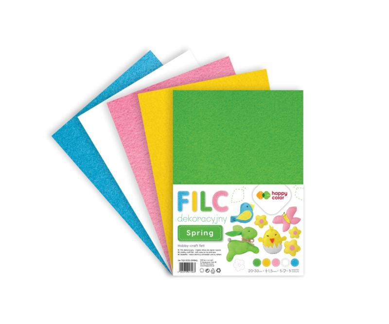FILC DEKORACYJNY 20X30CM 1,5MM ARKUSZY SPRING GDD