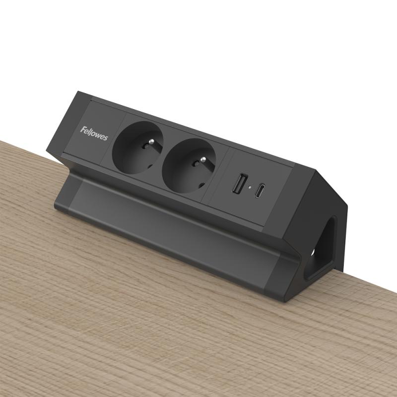 POWER DESK 2 TYP E CZARNY BANER
