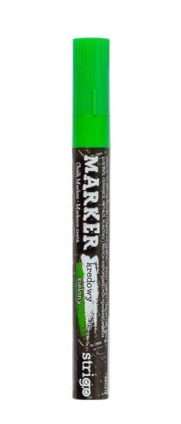 MARKER KREDOWY Z OKRĄGŁĄ KOŃCÓWKĄ NEON ZIELONY STRIGO
