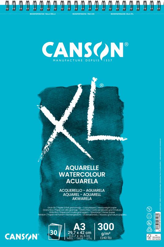 BLOK AKWARELA.CANSON XL A3/30 300G SPIRALA