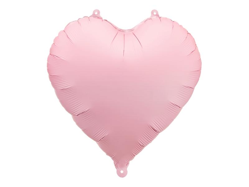 BALON FOLIOWY SERCE 45CM JASNY RÓŻOWY