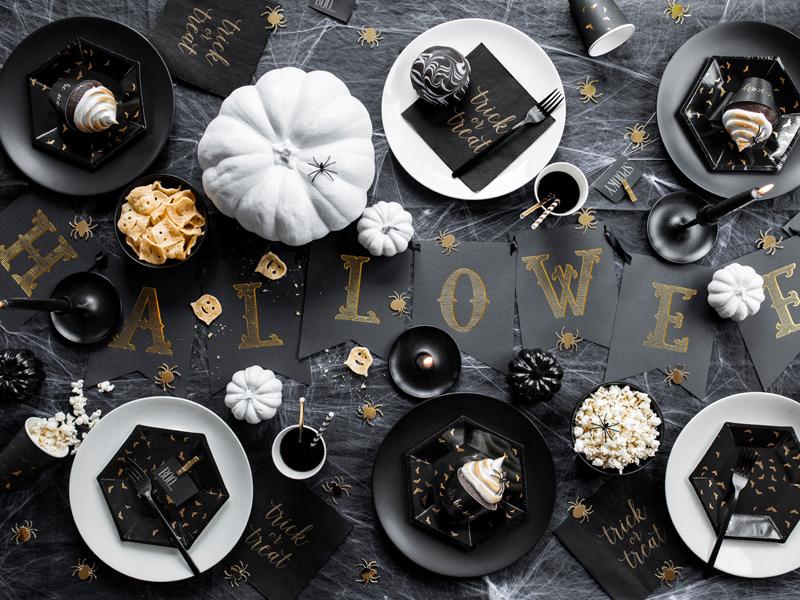 BANER HALLOWEEN CZARNY 20X175CM
