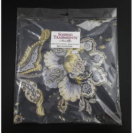 TKANINA SZARA FANTAZJA BIG FLOWER 1M SOSPESO