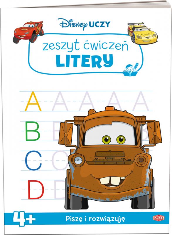 KSIĄŻECZKA DISNEY UCZY AUTA. ZESZYT ĆWICZEŃ. LITERY BANER