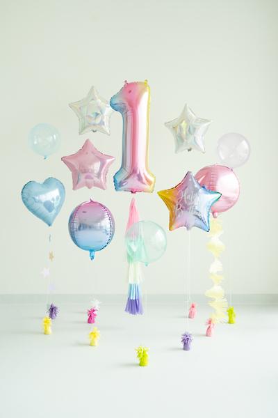 BALON FOLIOWY 1 86CM PASTELOWY TĘCZOWY