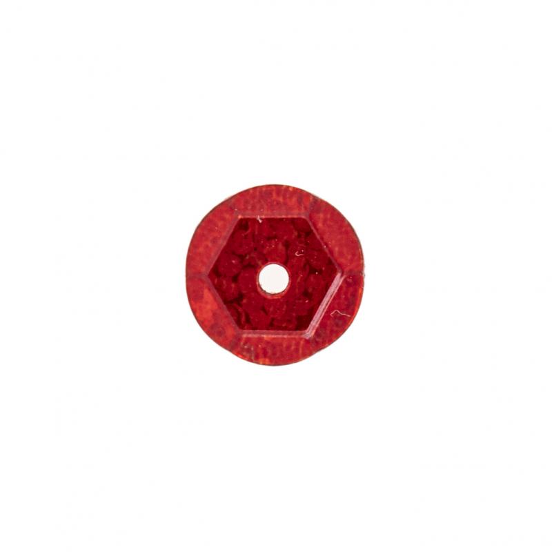 CEKINY HOLOGRAMOWE 6MM CZERWONE BREWIS WALENTYNKI