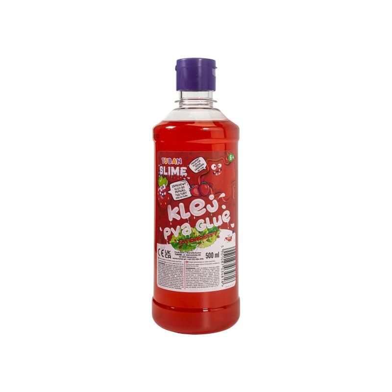KLEJ PVA O ZAPACHU TRUSKAWKI - CZERWONY 500ML TUBAN