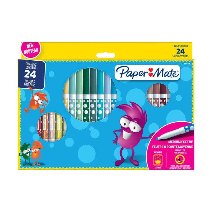 FLAMASTRY 24 KOLORY KIDS COLOURING FELT