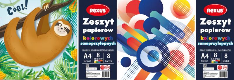 ZESZYT PAPIEROW KOLOROWYCH A4/8 SAMOPRZYLEPNYCH BENIAMIN