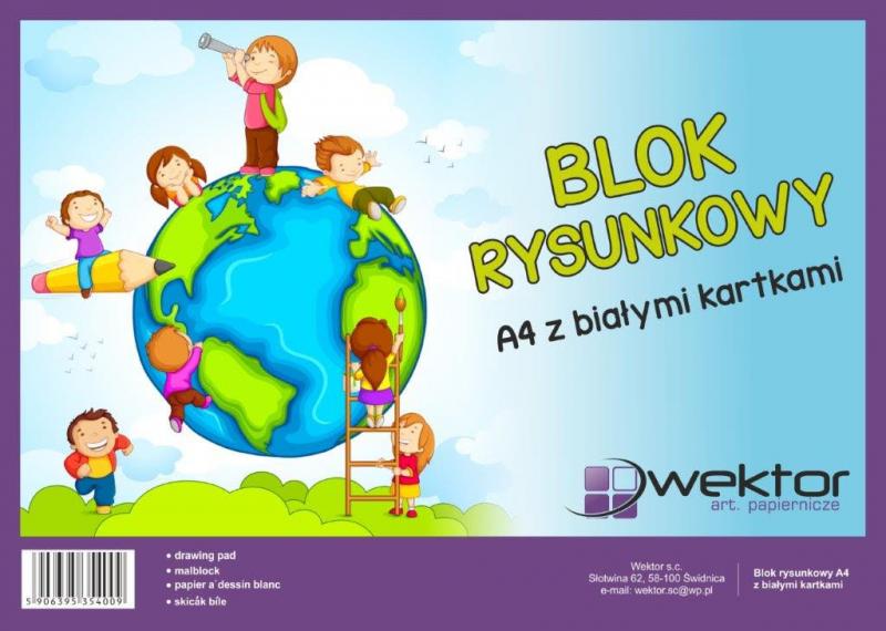 BLOK RYSUNKOWY A4 BIAŁY