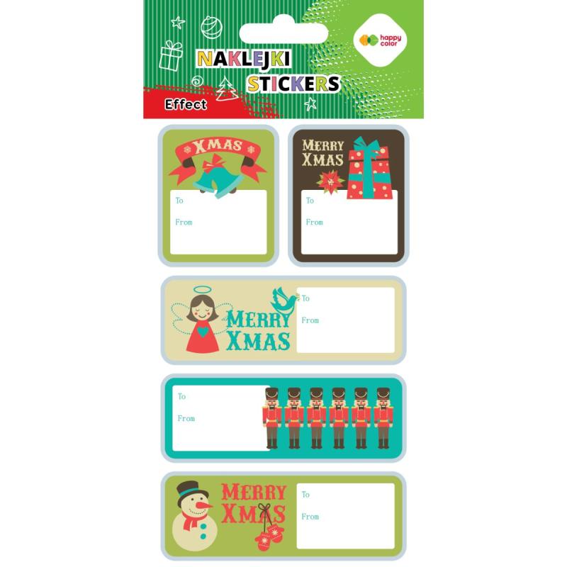 NAKLEJKI EFFECT-XMAS TAG 10X20CM GDD