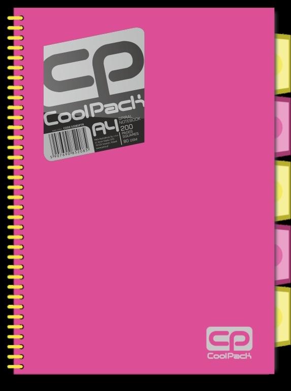 KOŁOZESZYT A4 RÓŻOW NEON COOLPACK 2015
