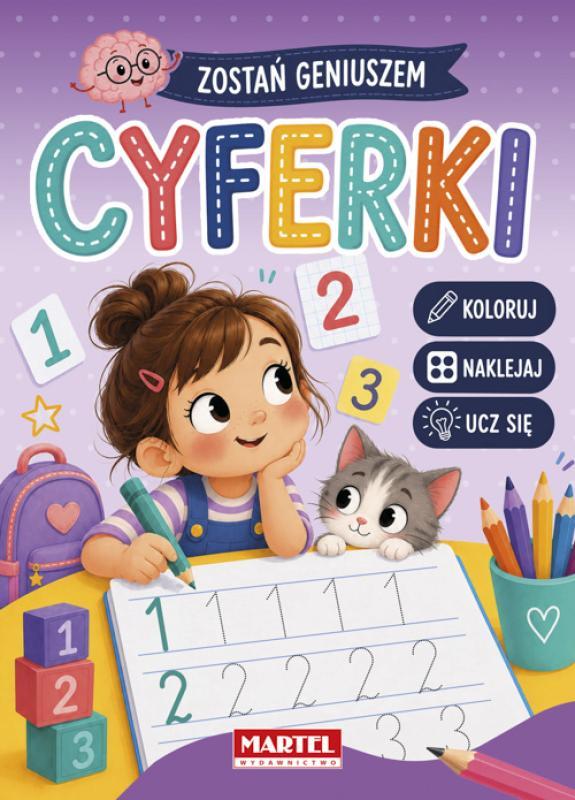 KSIĄŻECZKA ZOSTAŃ GENIUSZEM CYFERKI Z NAKLEJKAMI