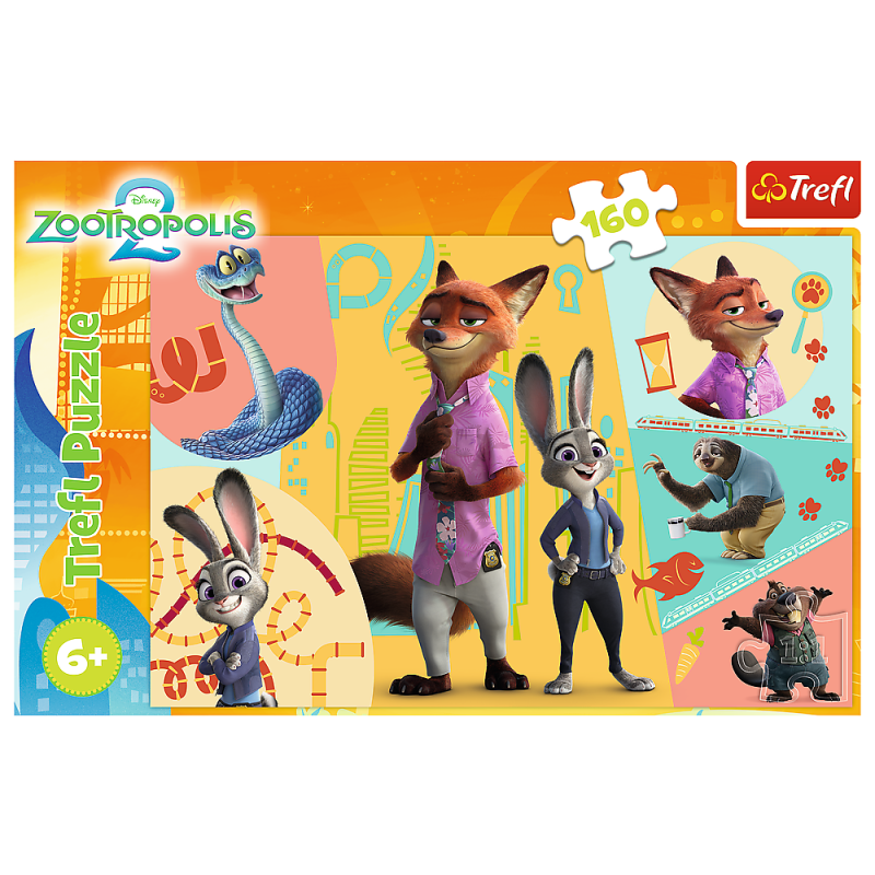 PUZZLE 160 TREFL RAZEM W ZWIERZOGRODZIE ZOOTOPIA 2