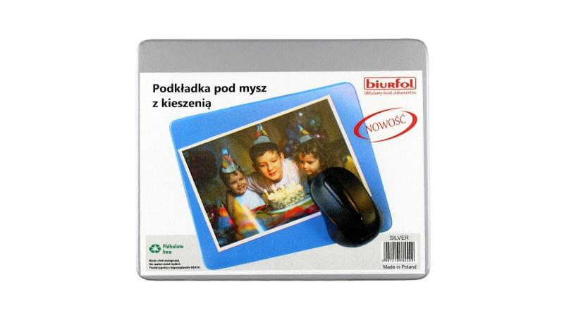 PODKŁAD POD MYSZ Z KIESZENIĄ BRĄZOWA