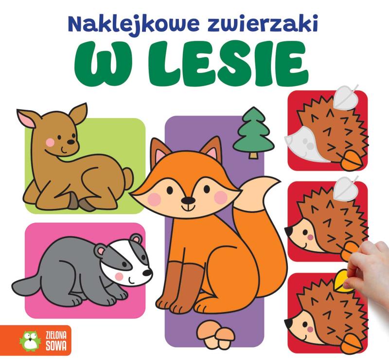 KSIĄŻECZKA NAKLEJKOWE ZWIERZAKI W LESIE