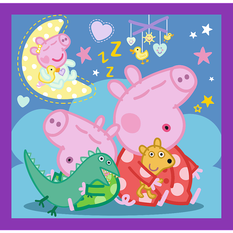 PUZZLE 3W1 TREFL ZWYCZAJE ŚWINKI PEPPY