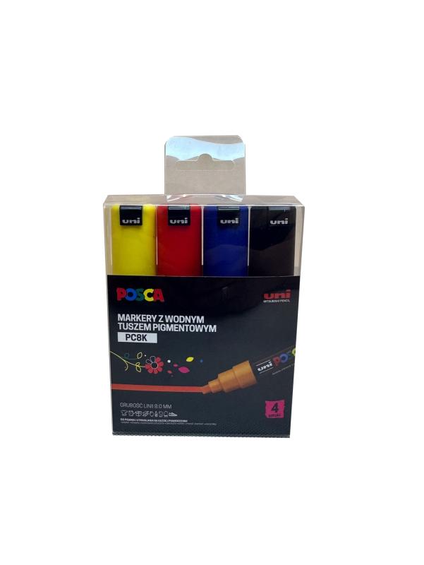 KOMPLET MARKERÓW POSCA PC-8K 4 SZT
